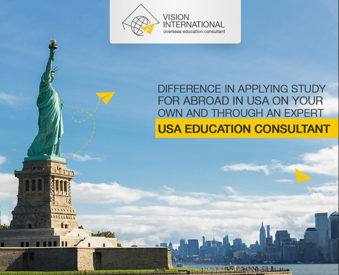 The difference in applying to study abroad in USA on your own and through an Expert USA education consultant
